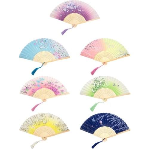 Bamboo Fold Hand Fans Wedding Chinese Japanese Fan Children China Antique Folding Fan Gift eventail a main Vintage bambu waaiers