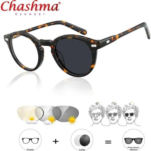 Photochromic Reading Glasses Transition Progressive High Quality Acetate Frame Discoloration Presbyopic Lens Outdoors Sunshade