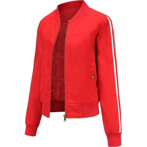 GLWOW Women's Black Bomber Jackets