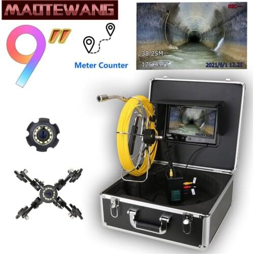 20M Cable with Meter Counter Sewer Pipe Inspection Cameraa,Drain Sewer Pipeline Industrial Endoscope DVR Video Recording