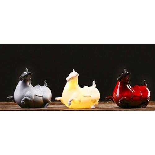 Ceramic Tangma Zen Tea Ornaments Decoration Home Hallway Soft Decoration Office Feng Shui Fortune Kung Fu Decoration tea pet