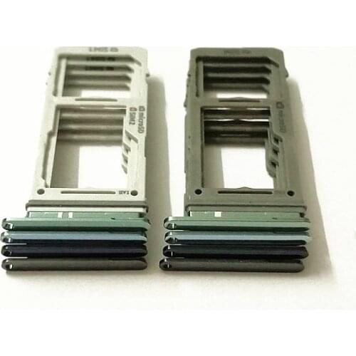 Phone SIM Card Tray For Samsung S10 Plus G975F G973F G973 Galaxy S10+ G975 Original Housing New Micro SD Card Adapter Holder