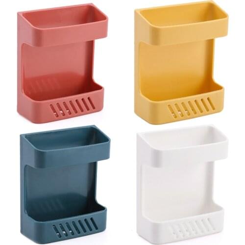 Multifunction Remote Control Storage Case Punch Free Phone TV Holder Container Wall Mounted Mobile Charging Stand Rack