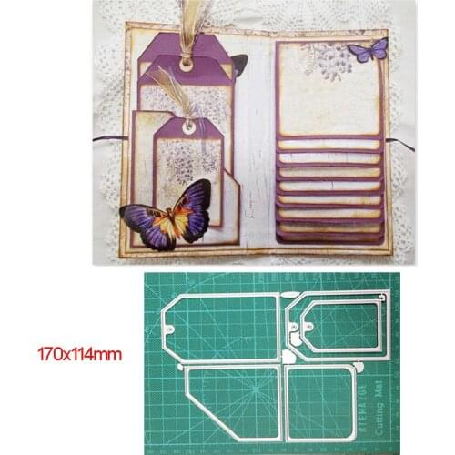 Craft dies metal cutting dies cut die mold 5pcs Labels Tags Frame Scrapbooking dies paper knife mould blade punch stencils dies