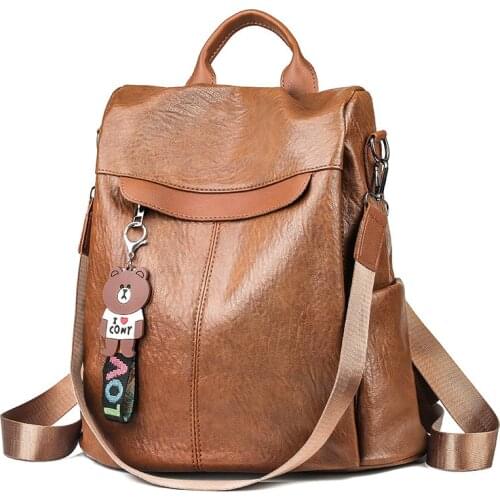 MOONBIFFY Women's Leather Backpacks