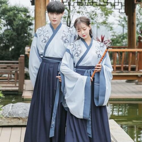 Men Hanfu Robe Women Ancient Traditional Chinese Hanfu Dress Retro Princess Fairy Clothing Evening Gown Halloween Costume