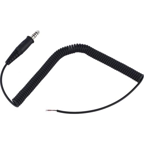 Helicopter Headset Replacement Cable With U-174 / U Military Connector