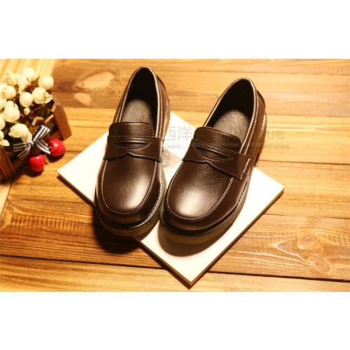 2020 New Japanese Style College Student Shoes Cosplay Maid Shoes Lolita Shoes for Women/Girls Fashion Black/Brown Platform Shoes