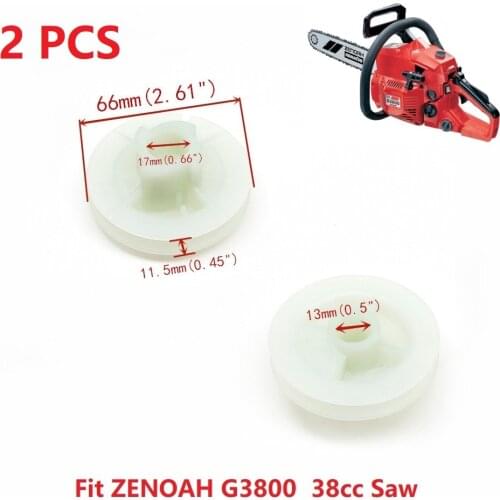 2pcs Chainsaw Starter Pulley Fit For Zenoah G3800 Type & More Chinese 3800 38cc Chainsaw Start Rope Reel Wheel Drum Replace