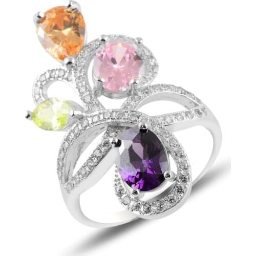 Silver 925 Sterling Zircon Stone Ring