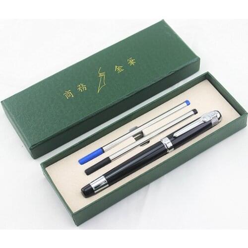Silver black jinhao Roller ball Pen send a refill School Office supplies ball pens high quality send friend business gift 088