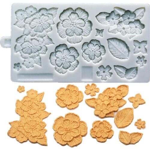 Lace decoration silicone mold DIY fondant cake embossing mold clay dry Pez resin jewelry mold