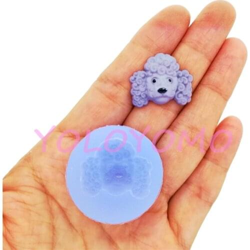 D915YL 23.0mm x 19.6mmm Sheep Head Silicone Mold Fondant Cake Decoration Craft Candy Resin Clay Art Earrings Necklace Pendant