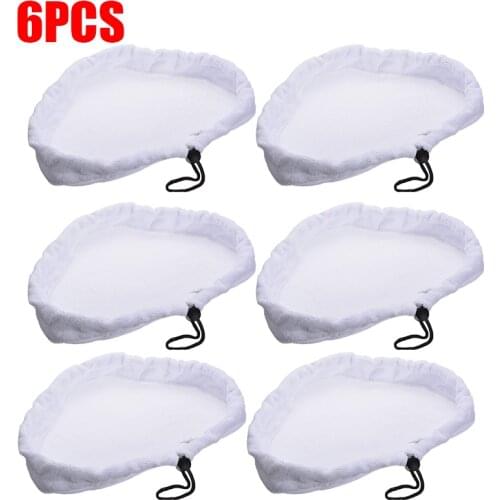 6pcs Mop Replacement Pads Steam Floor Mop Pads Microfiber Material Pads Home Kitchen Ceramic Tiles Floor Cleaning Tools