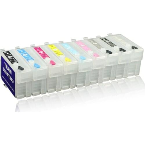 Compatible T7601 T7602 7603 7604 7605 7606 7067 7068 7609 for Epson Surecolor P600 refillable cartridges empty with chip