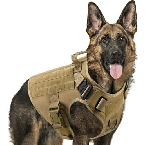 Dog Harness Tactical Training Military Pet Large Dog Collar Leash Metal Buckle German Shepherd Pets Accessoires Harness Fashion