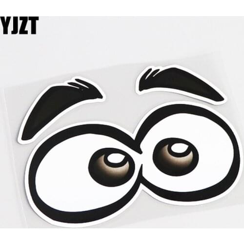 YJZT 11.7CM*9CM Individuality Motorcycle Accessories Animals Eye Car-styling Car Sticker Decal PVC 13-0466