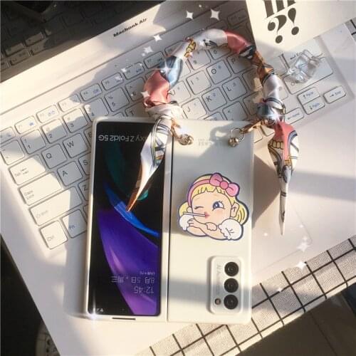 For Samsung W21 mobile phone zfold2 protective cover folding screen W20 anti falling female lanyard 5g, Korea f9160