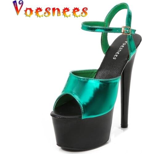 Ladies Shoes Summer 2021 Women Gladiator Stripper Heels Sexy Platform15 17 20 CM High Heels Modern Sandals Shoe for Party Club