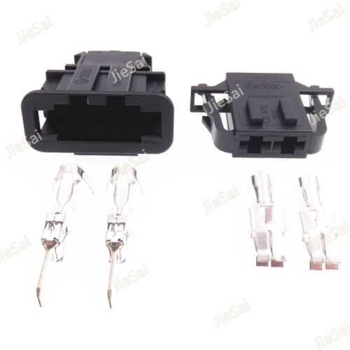 2 Pin Auto Wire Cable Connector with Terminals 1J0972752 Male Female Interface Wiring Socket For Audi VW 1J0972762