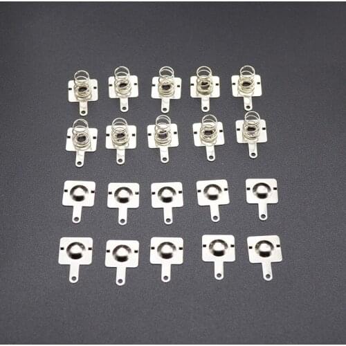 20pcs/ Replacement Metal Batteries Spring Contact Plate Silver For AA AAA Batteries