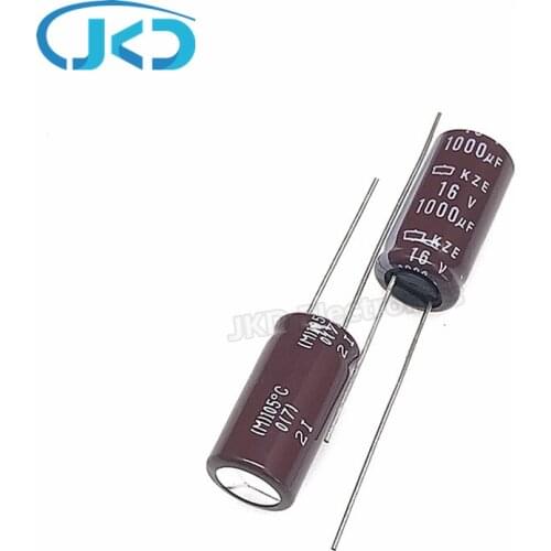 20pcs NCC 16V1000UF KZE Series 10*20mm electrolytic Capacitor 1000UF 16V NCC 16V 1000UF kZE 1000uf/16v NIPPON CHEMI-CON