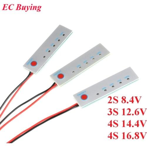 2S 3S 4S 12V 16.8VBMS Li-ion Lithium Battery Capacity Indicator Display Power Level Tester PCB Module 18650 LCD Charge Discharge