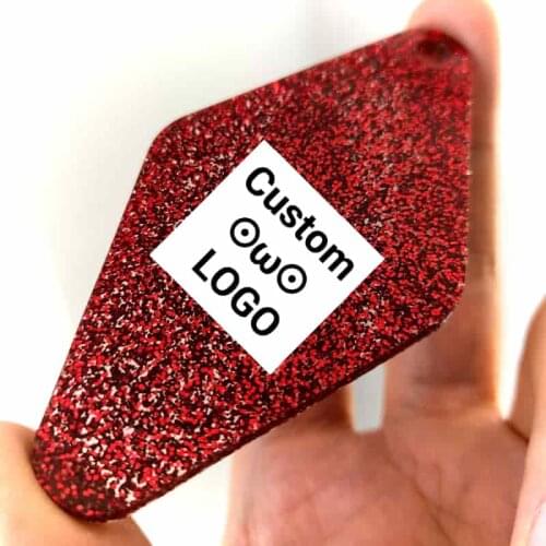 30Pcs Custom Promotional Gifts With Logo Oem Acrylic Keychain Printed Blank Resin Motel Hotel Key Chain