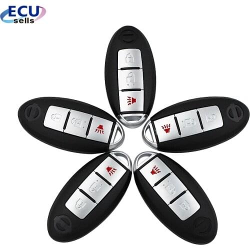 5PCS X 3 Buttons 315MHz with ID46 Chip 2+1 Buttons Keyless Entry Smart Remote Key Fob for Nissan New VERSA MICRA KYDZ