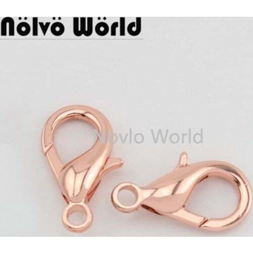 50-100 pcs Rose gold 23*13 mm Small Lobster clasp Fitings Connector Hardware bags chain small hanger