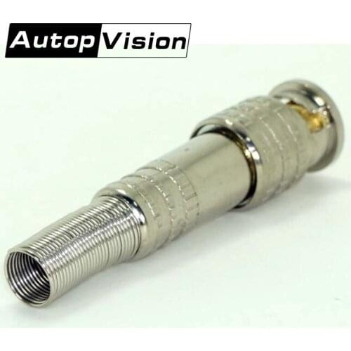 DHL free 500pcs BNC Male Connector for RG-59 Coaxical Cable, Brass End, Crimp, Cable Screwing, CCTV Camera BNC connector