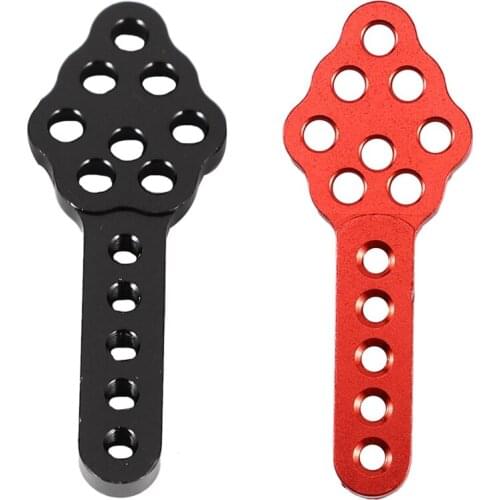 8 Pcs CNC Metal Shock Absorber Mount Adjust Angle Stand for RC Crawler Car Axial SCX10 90046 D90 D110,Black & Red