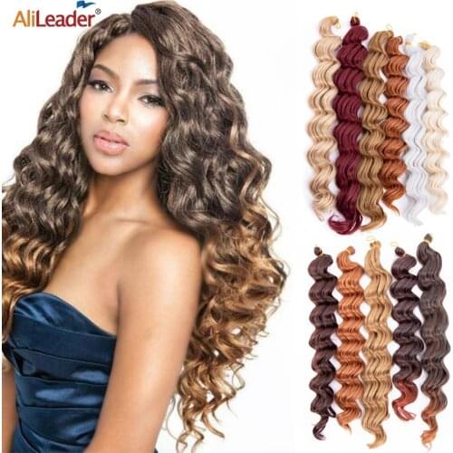 Wholesale 18 Inches Freetress Deep Twist Crochet Hair Natural Synthetic Braids Hair Crochet Braiding Hair Extensions Alileader