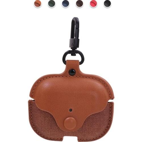 Anti-Fall Leather Case For Airpods Protective Airpod Pro Case Cover Leather PU Earphone Case Protector Wireless Charging