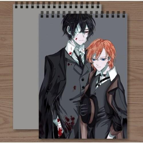 Anime Bungou Stray Dogs A4 160g Sketchbook notebook student stationery 25 Sheets Drawing Paper Sketching