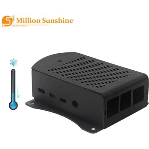 Raspberry Pi 4 Case aluminum alloy box black metal shell suspension bracket for Raspberry Pi 4 Model B RPI187
