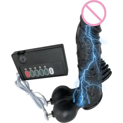 Electric Shock Pulse Vibrating Penis Enlarger Sleeve Chastity Cage Testis Electro Pulse Stimulator Masturbator Sex Toys For Men