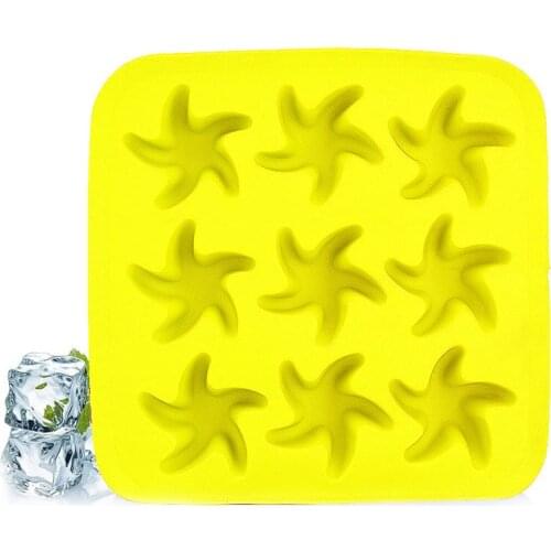 Kitchen Bar Bakeware Cartoon Mini Ice Model Tools Ice Cream Tools Starfish Color Silicone Cake Mould Ice Cube Tray Mold