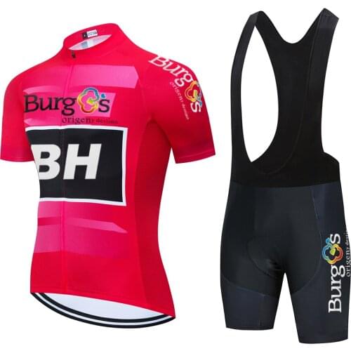 Spain 2021 TEAM BH Cycling Jersey 20D Bike Shorts Set MTB Ropa Mens Summer Quick Dry BICYCLING Shirts Maillot Culotte Wear