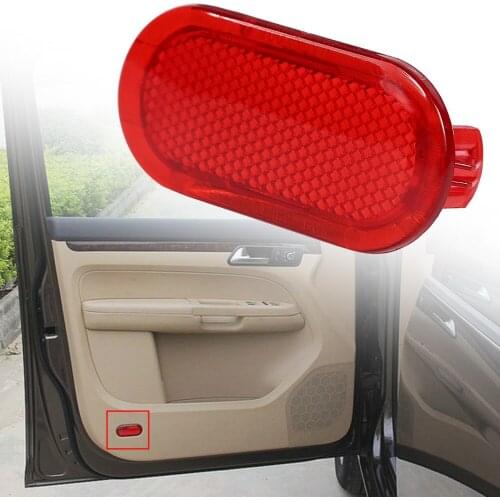 Red Car Door Trim Panel Reflector 6Q0947419 for Beetle Caddy Polo Touran 02-16 Plastic 70x30 mm Fit for VW Caddy 2004-2015