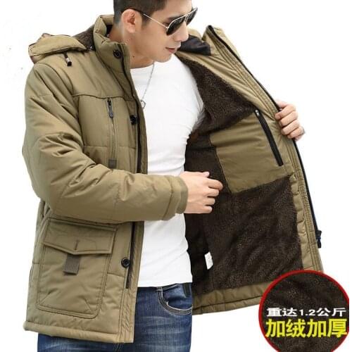 Men New Filling Cotton Thicken Warm Hooded Jacket Autumn And Winter Casual Style Men’s Parkas And Coats
