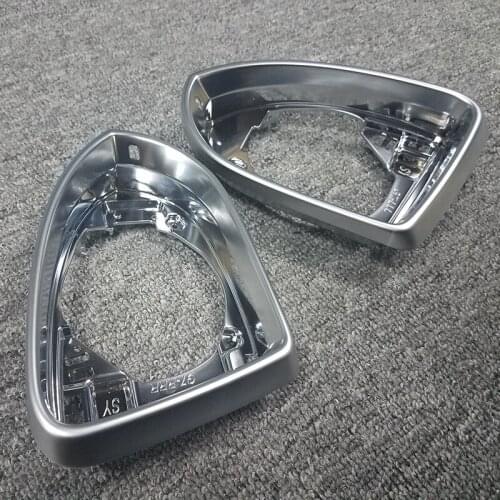 New 1 Pair Chrome Electroplated Car Side Wing Case Trim Rear Mirror Frame Housing Cover for Volkswagen Golf 7 GTI R 2013-2018