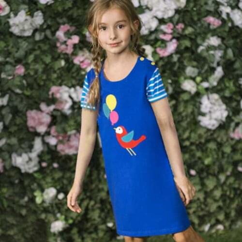 2018 New Girls Dress Brand Princess Dress Summer Style Short Sleeve Dress Animal Print Design For Children Clothes
