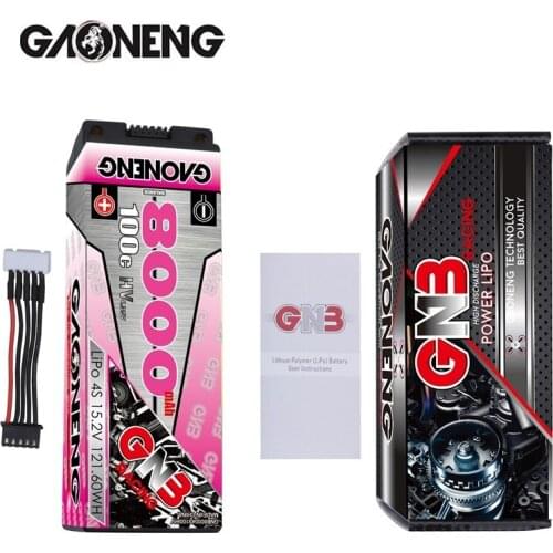 Original GNB 15.2V 8000mAh 4S 100C 5mm Bullet Hardcase LiPo Battery XT90 Connector for 1:8 1/8 four drive off-road RC Car