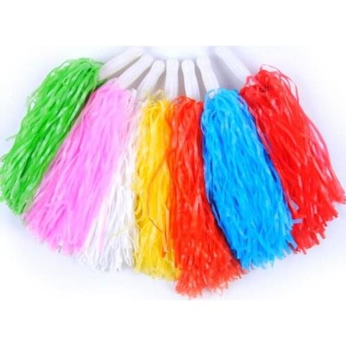 Cheerleader Dancing Pom Poms Tassel Cheerleading Handheld Flower Pompoms Balls Cheering Props Festival Party Favors Christmas