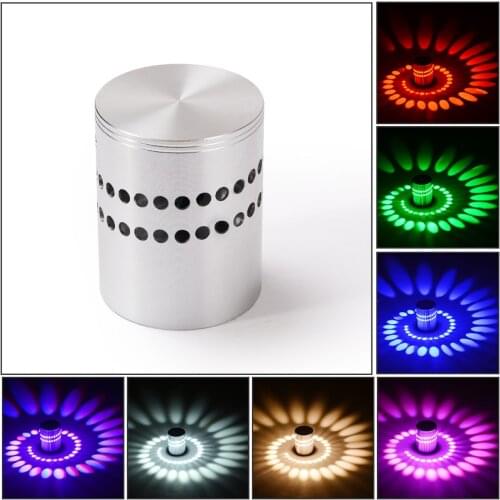 RGB Spiral Hole LED Wall Light Effect Wall Lamp With Remote Controller Colorful Wandlamp For Party Bar KTV Home Decoration
