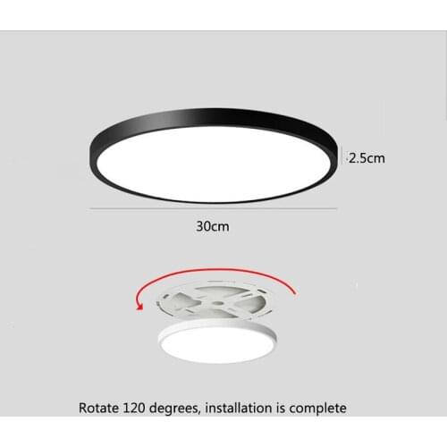 Modern minimalist ultra-thin LED ceiling light 2.5cm round for the living room bedroom entrance balcony kitchen bathroom aisle