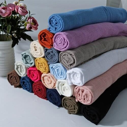 Textured Cotton Linen Crepe Cloth Breathable Soft Comfortable Shirt Dress Home Wear National Costume Pleated Fabrics by Meter