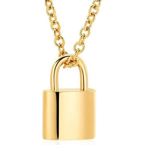 Unisex Stainless Steel PadLock Cremation Jewelry For Ashes Keepsake Memorial Urn Pendant Necklace Fashion Gifts