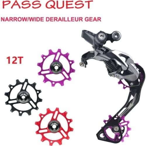 PASS QUEST 9 / 10 / 11 / 12 Speed Bicycle Rear Derailleur 12T Guide Wheel NX X1 XT R SLX Mountain Bike Road Bicycle Rear Shifter